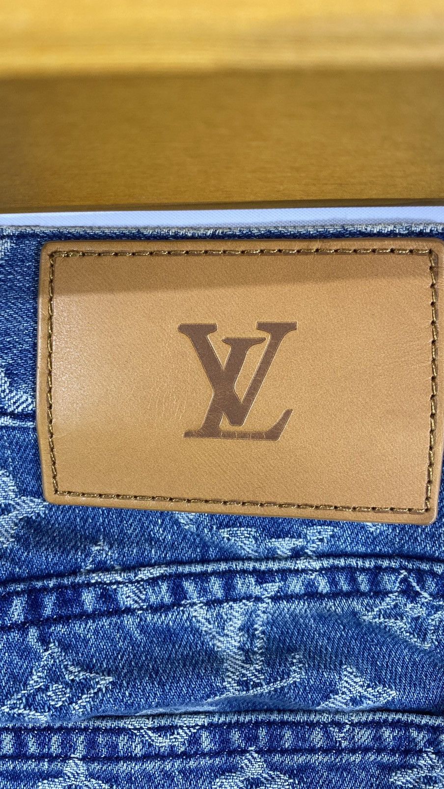 Louis Vuitton × Supreme Louis Vuitton X SUPREME Denim Jeans 27 blue monogram Size US 27 - 11 Thumbnail