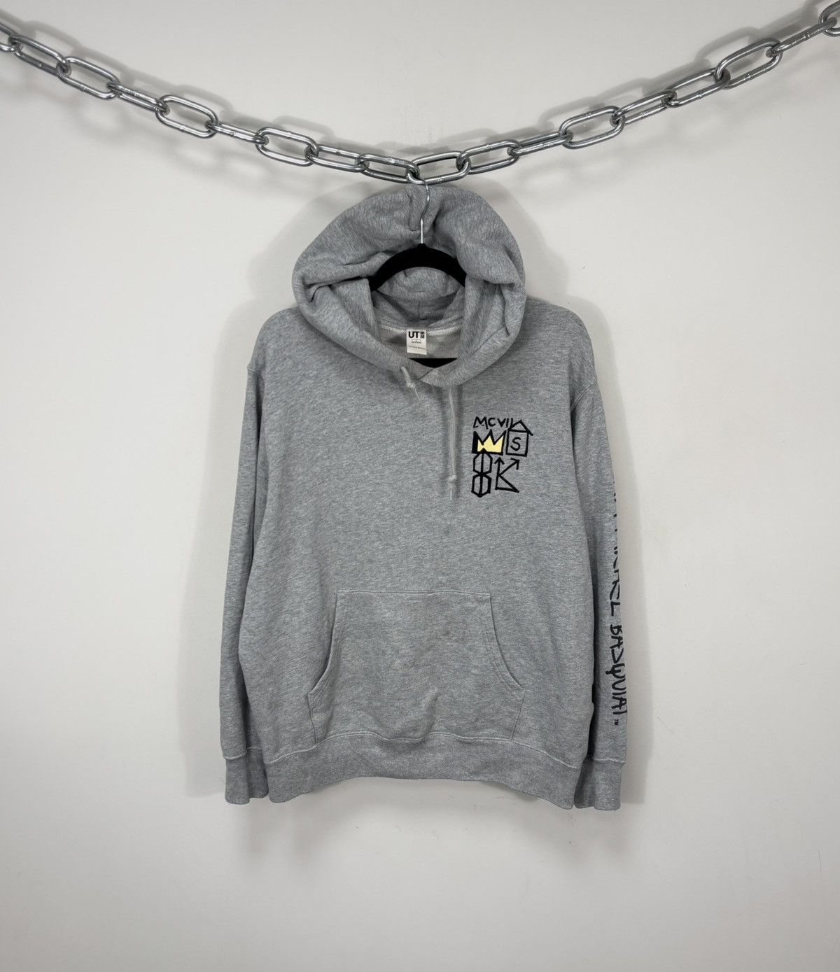 Uniqlo Uniqlo Jean Michel Basquiat Men’s Grey Classic Hoodie Size US L / EU 52-54 / 3 - 1 Thumbnail
