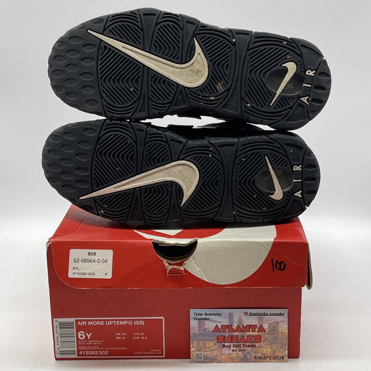 Nike Air more uptempo black Size US 6 / EU 39 - 7 Thumbnail
