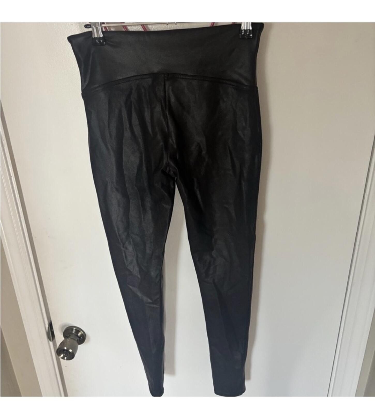 Domenico Spano (SPANX) Black High-Waisted Leggings Size 32" / US 10 / IT 46 - 7 Thumbnail
