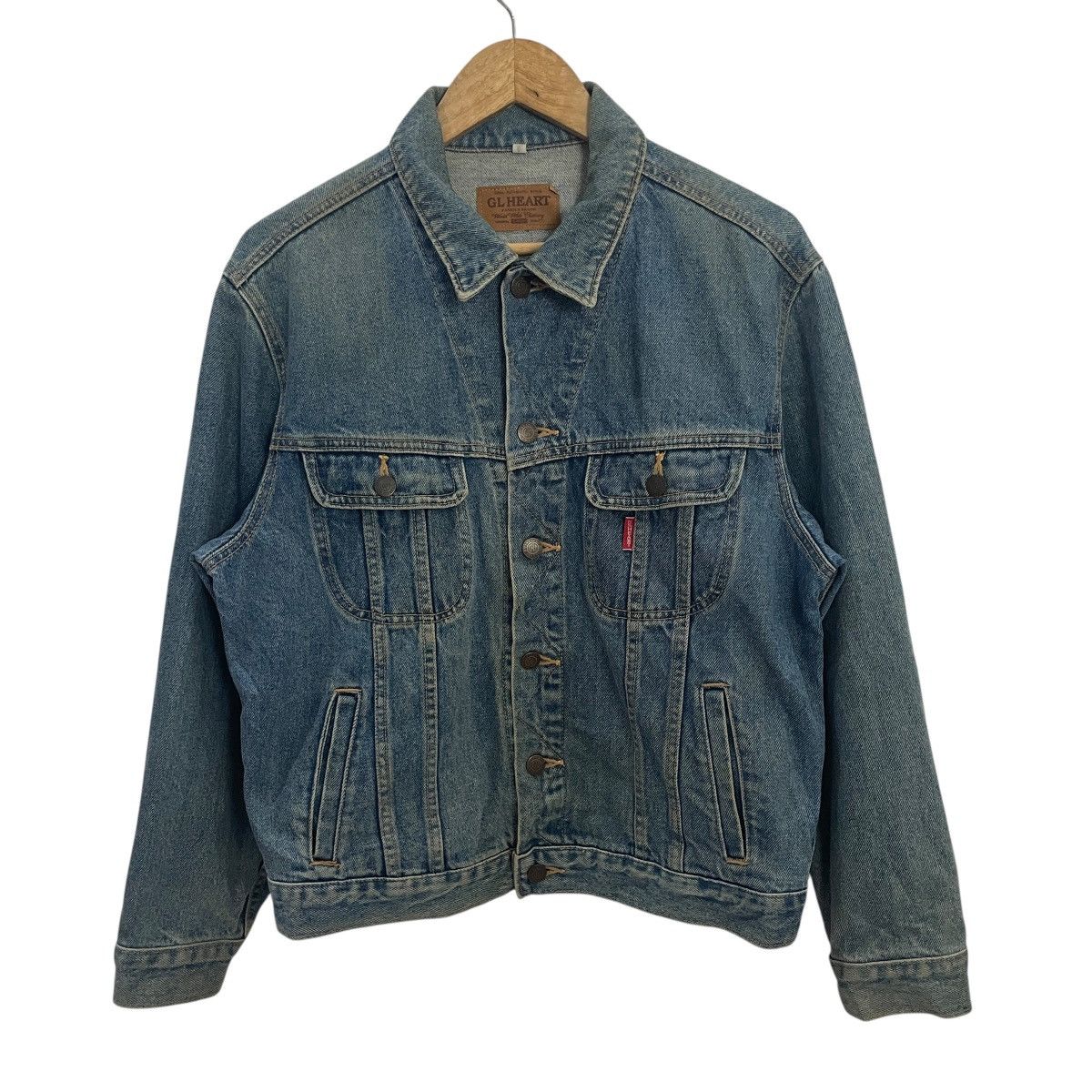 Japanese Brand Vintage GL Heart Denim Jacket Size US M / EU 48-50 / 2 - 1 Thumbnail