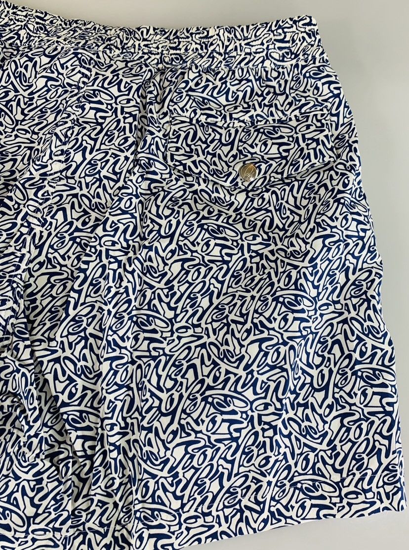 Brioni Brioni 🇮🇹 Blue Logo Script SeaMaster Resort Swim Trunk XL NWT Size US 38 / EU 54 - 12 Thumbnail