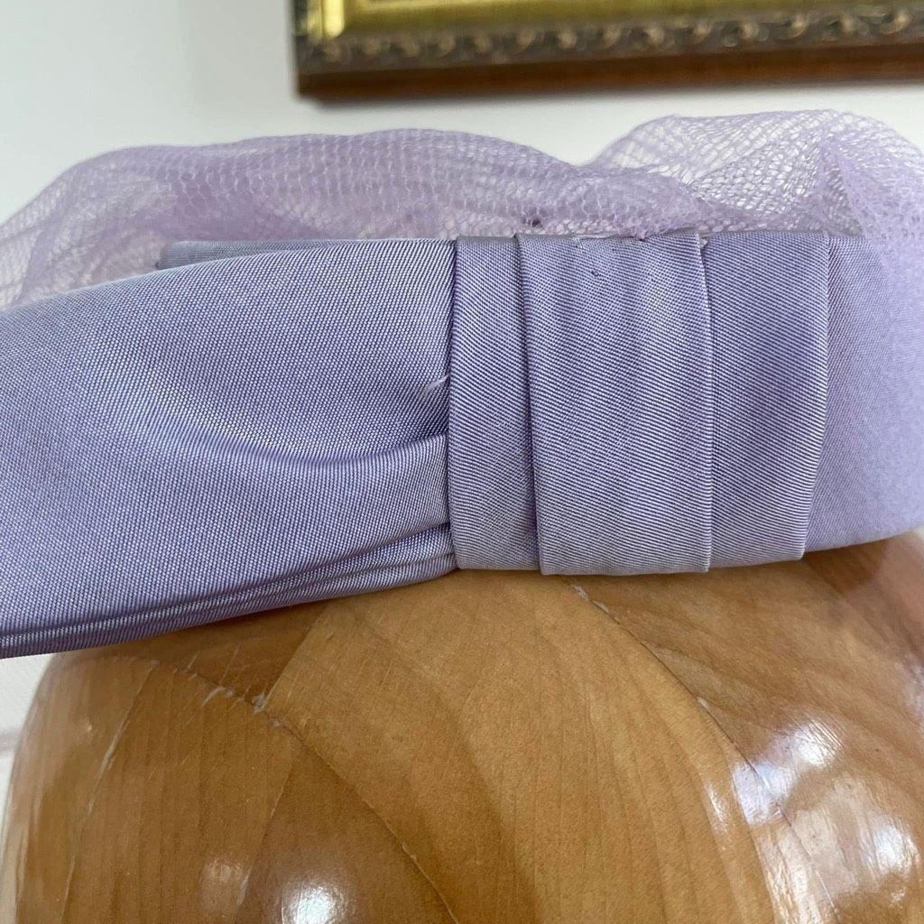 Vintage Vintage 60s Lavender Pastel I Dream of Jeannie Mesh Hat Topper Small Size ONE SIZE - 8 Thumbnail
