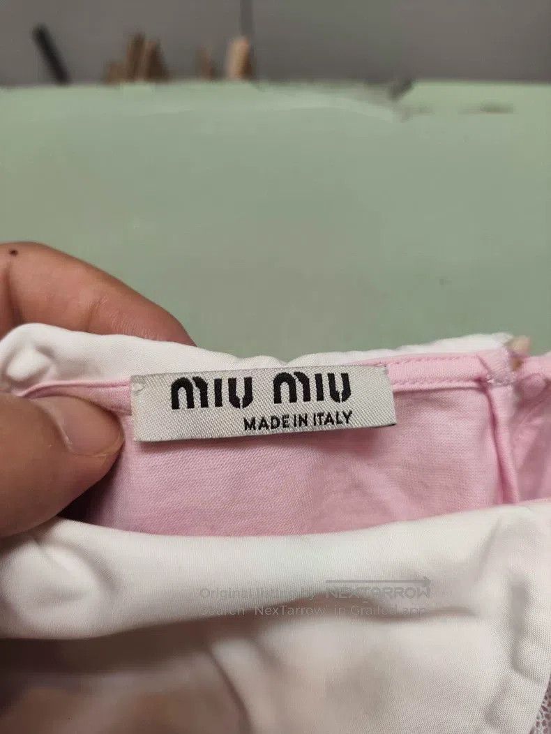 Miu Miu Miu Miu Size S Pink doll collar striped sweater Size S / US 4 / IT 40 - 5 Thumbnail