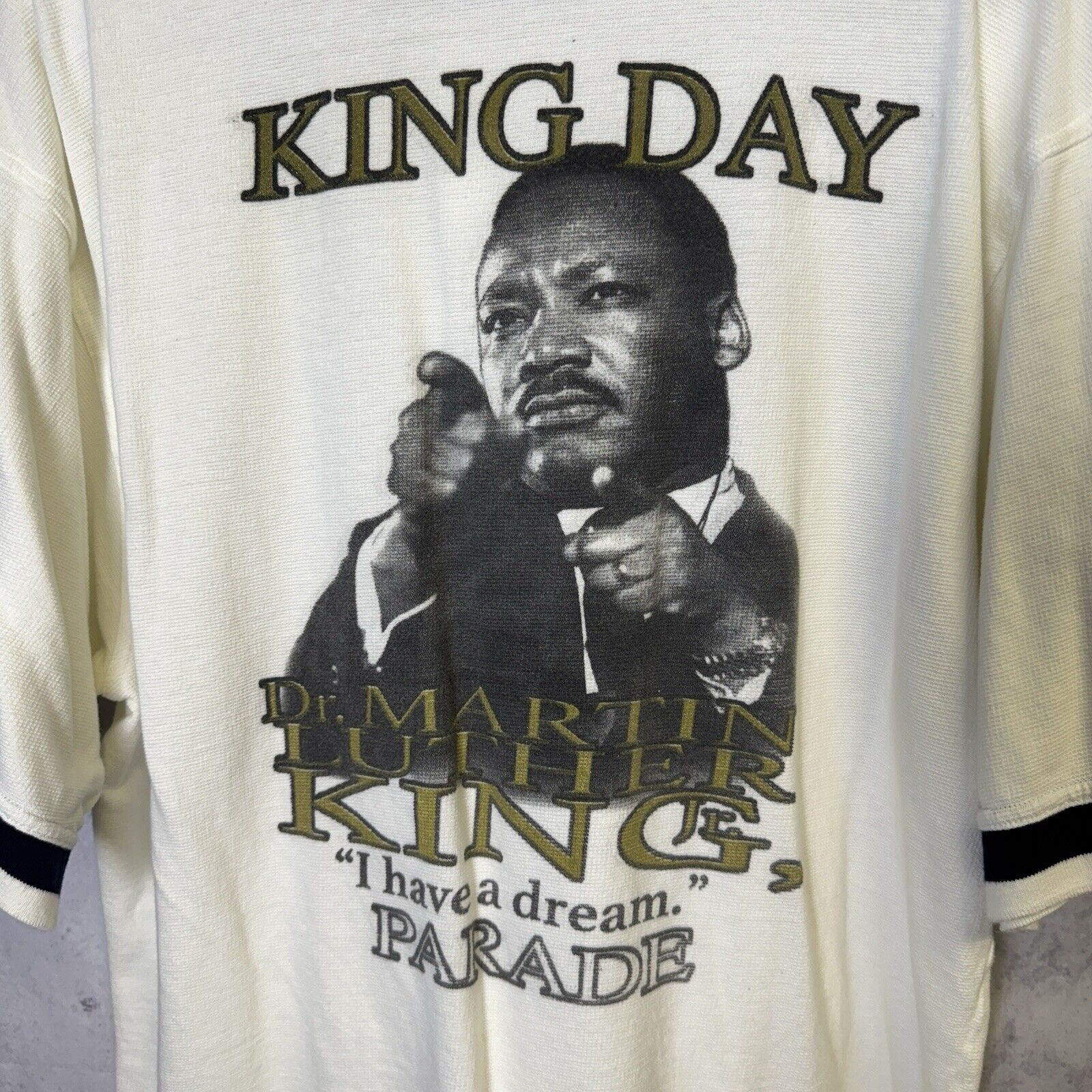 Vintage Vintage Dr Martin Luther King Polo Shirt Mens 2XL White Shor Size US XXL / EU 58 / 5 - 10 Thumbnail