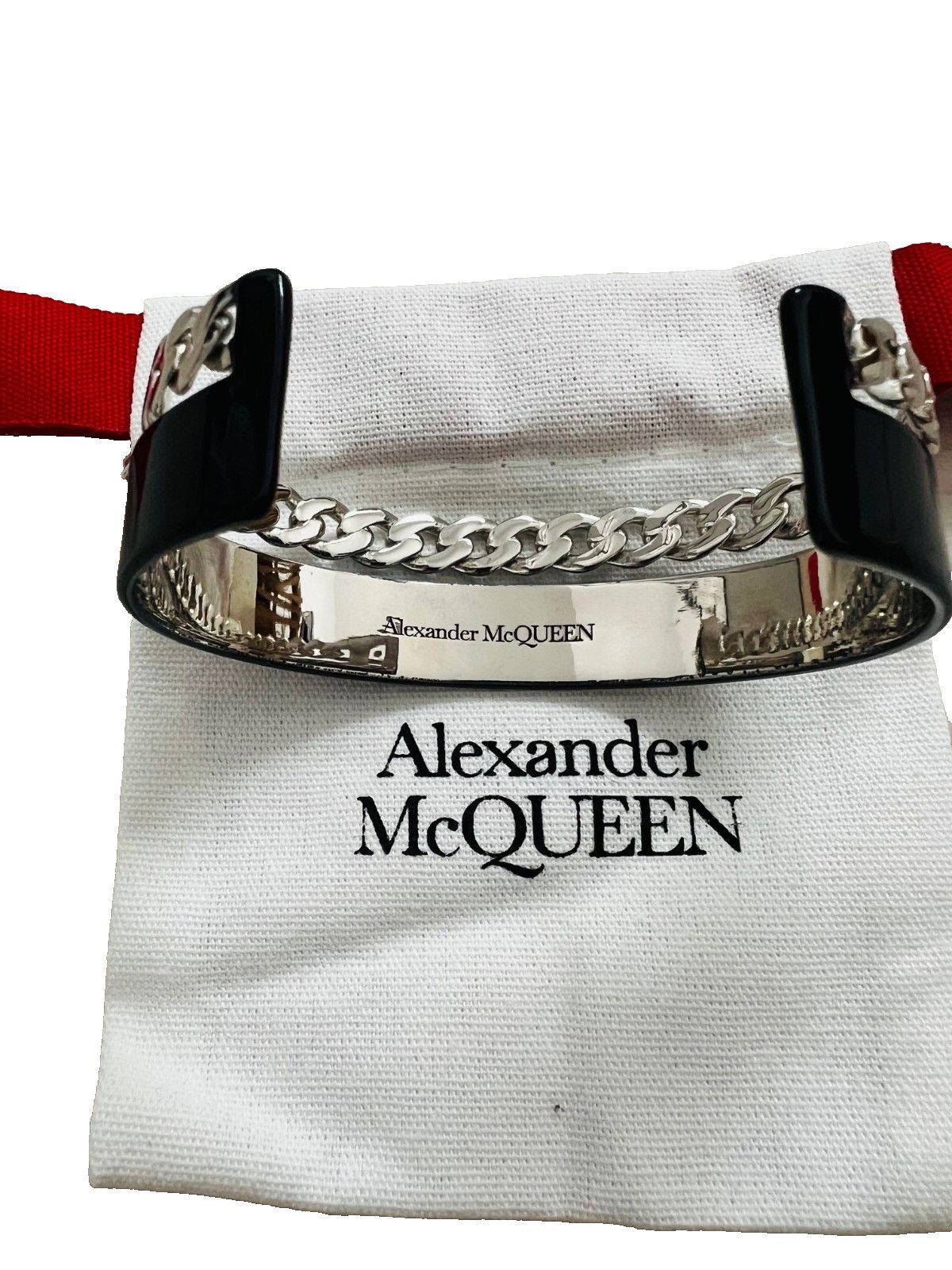 Alexander McQueen Alexander McQueen Graffiti Open Cuff Bracelet ( Small ) Size ONE SIZE - 5 Thumbnail