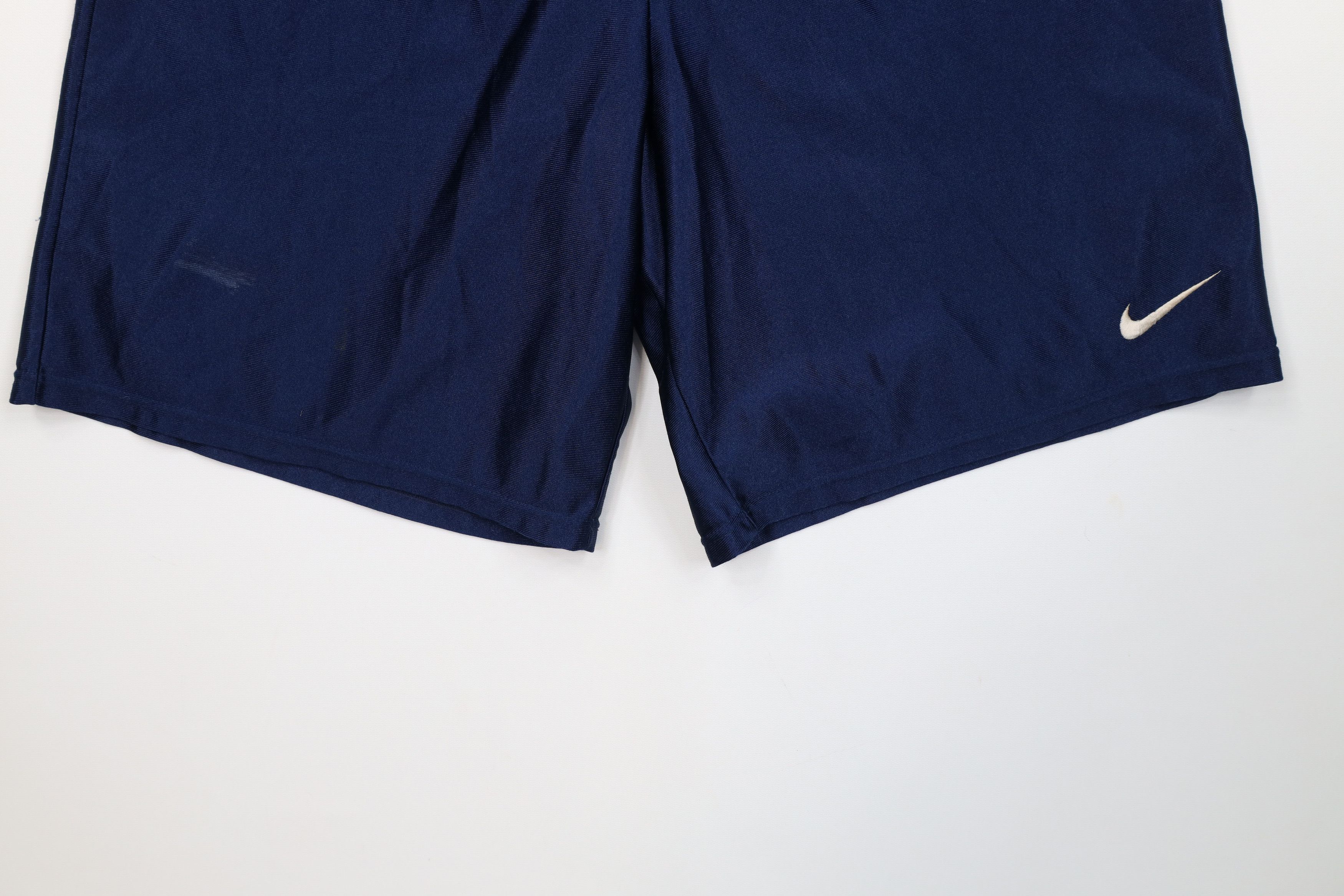 Nike Vintage 90s Nike Mini Swoosh Above Knee Shorts Blue USA Size US 34 / EU 50 - 4 Thumbnail