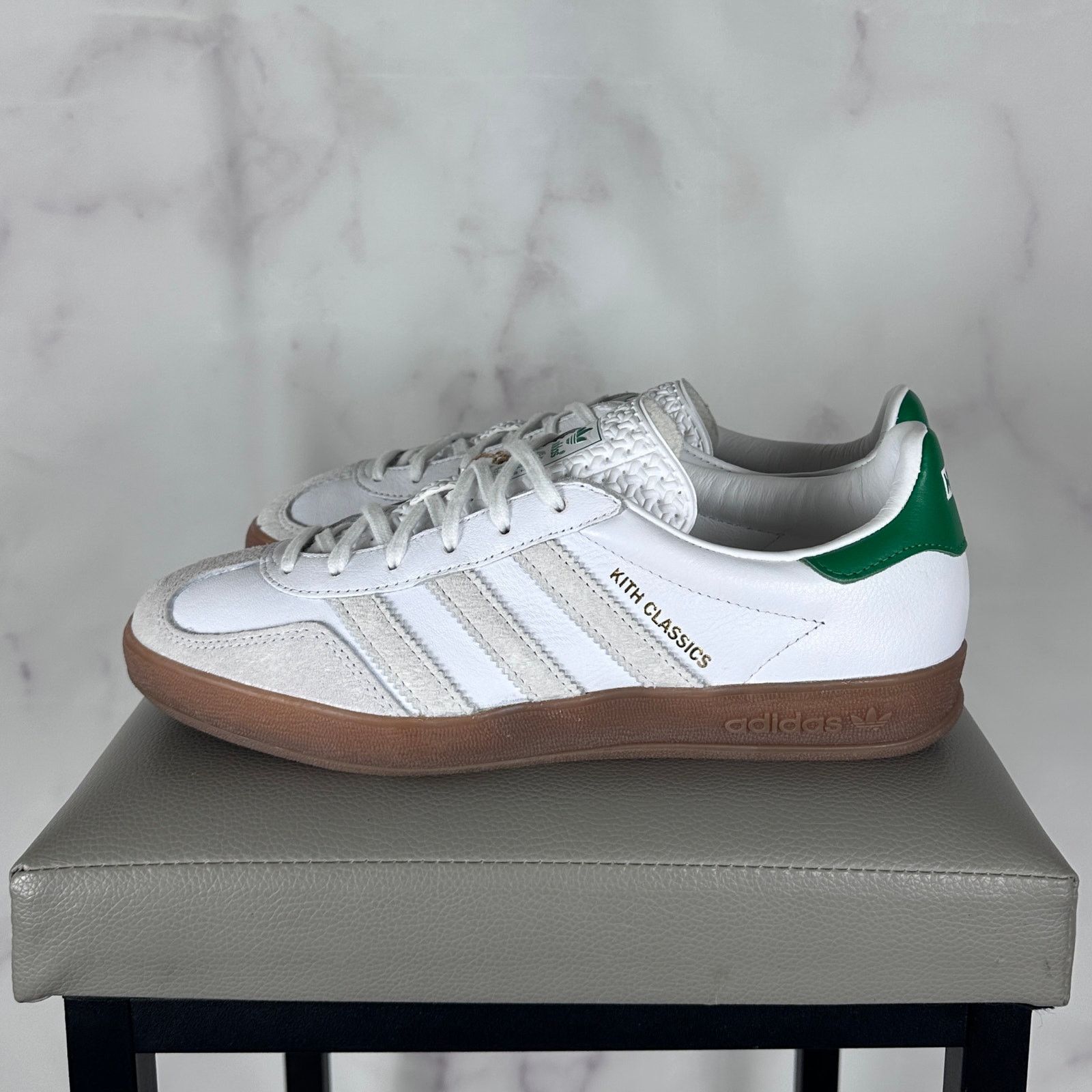Adidas × Kith Classic Gazelle Indoor White/Green Size US 7 / EU 40 - 3 Thumbnail