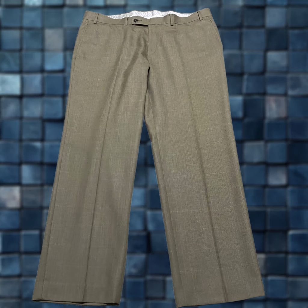 Calvin Klein Calvin Klein Pants Mens 36x29 Brown Flat Front Straight Dress Business Office Size US 36 / EU 52 - 1 Thumbnail