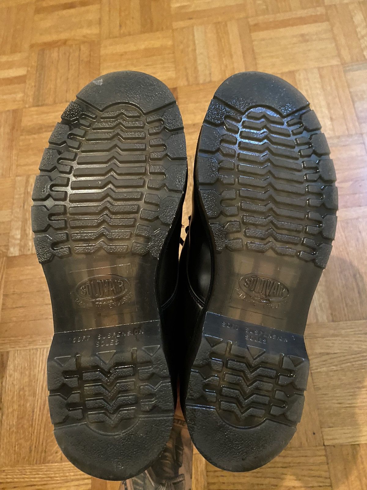 Solovair Solovair 3 Eyelet Derby Shoes Black Hi-Shine Size US 8 / IT 38 - 5 Thumbnail