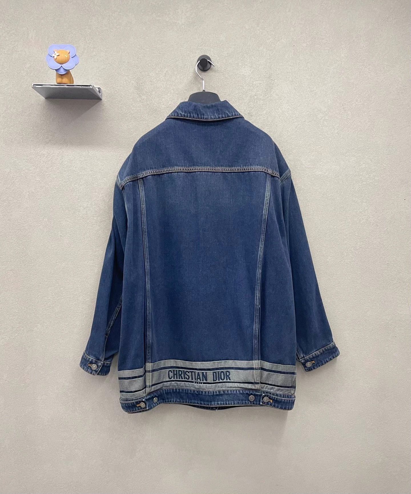 Dior Dior Navy Embroidered Logo Denim Jkt L Size L / US 10 / IT 46 - 2 Thumbnail