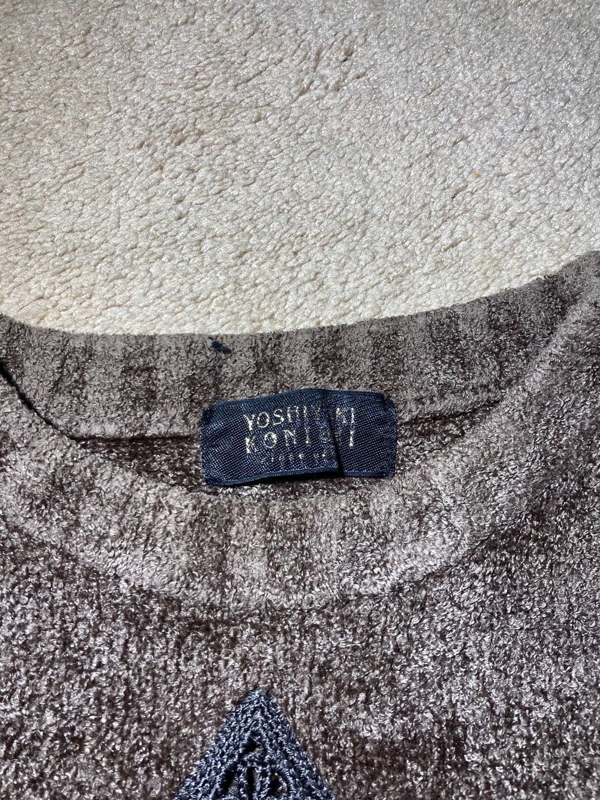 Japanese Brand × Yoshiyuki Konishi AW98 Yoshiyuki Konishi Floral Knit Lace Sweater Brown 90s Size US L / EU 52-54 / 3 - 3 Thumbnail