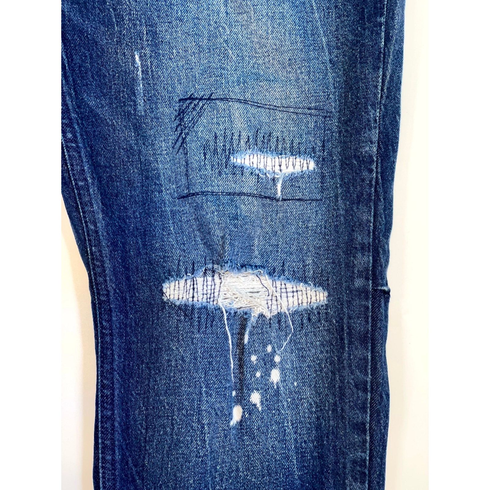 Ksubi Ksubi Ripped Blue Jeans Size US 38 / EU 54 - 3 Thumbnail