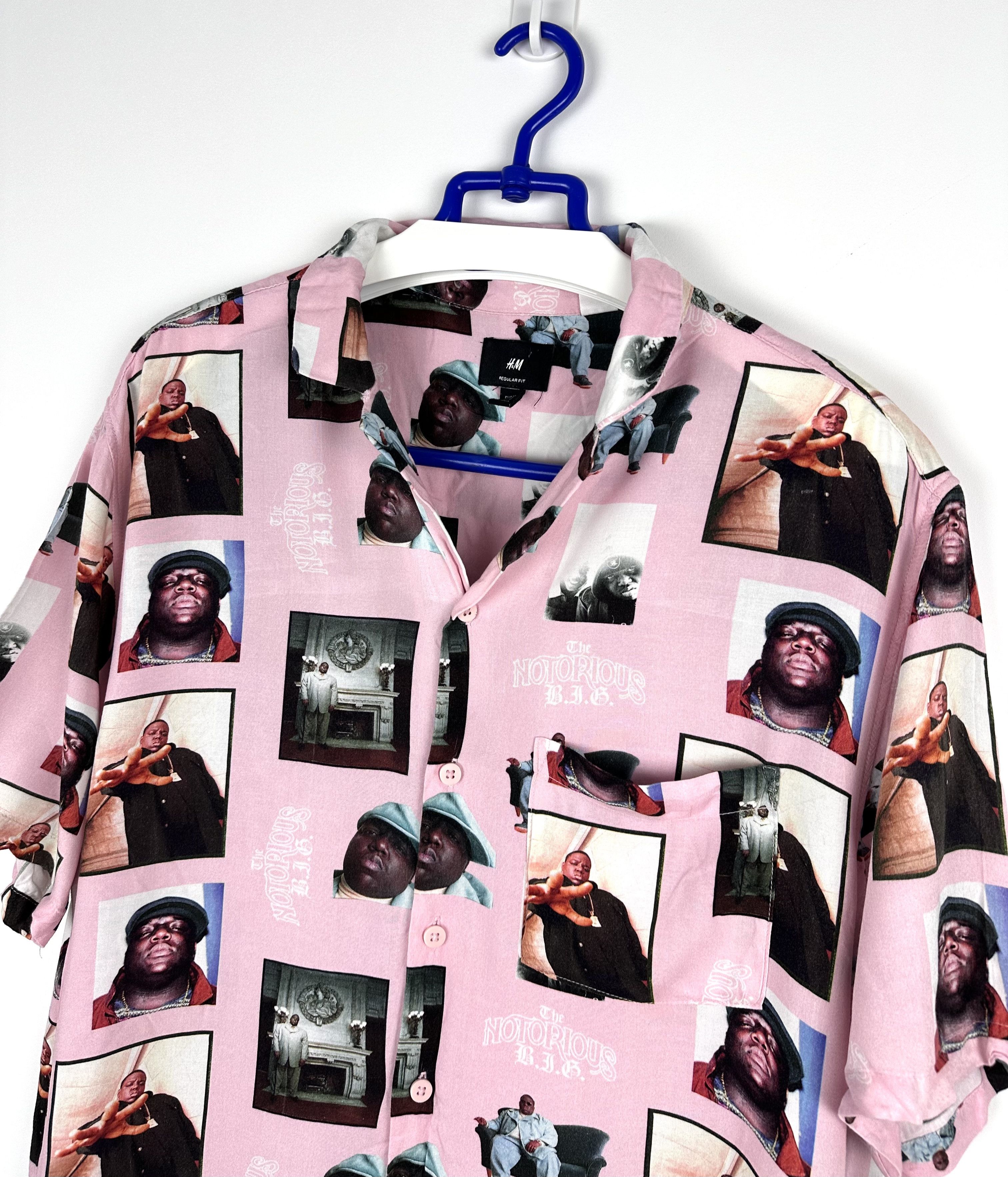 H&M Notorious Big H&M Men's Viscose Shirt Biggie Mills L Size US L / EU 52-54 / 3 - 2 Thumbnail