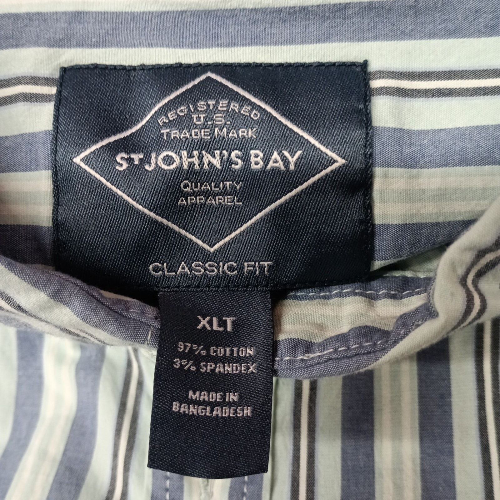 St. Johns Bay St John’s Bay Shirt Men's Size XLT Blue Haze Striped Classic Size US XL / EU 56 / 4 - 4 Thumbnail