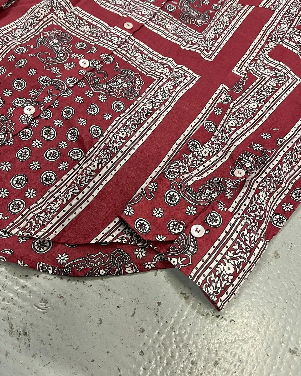 Dolce & Gabbana Dolce & Gabbana Burgundy Paisley Bandana Print Shirt Size US M / EU 48-50 / 2 - 6 Thumbnail