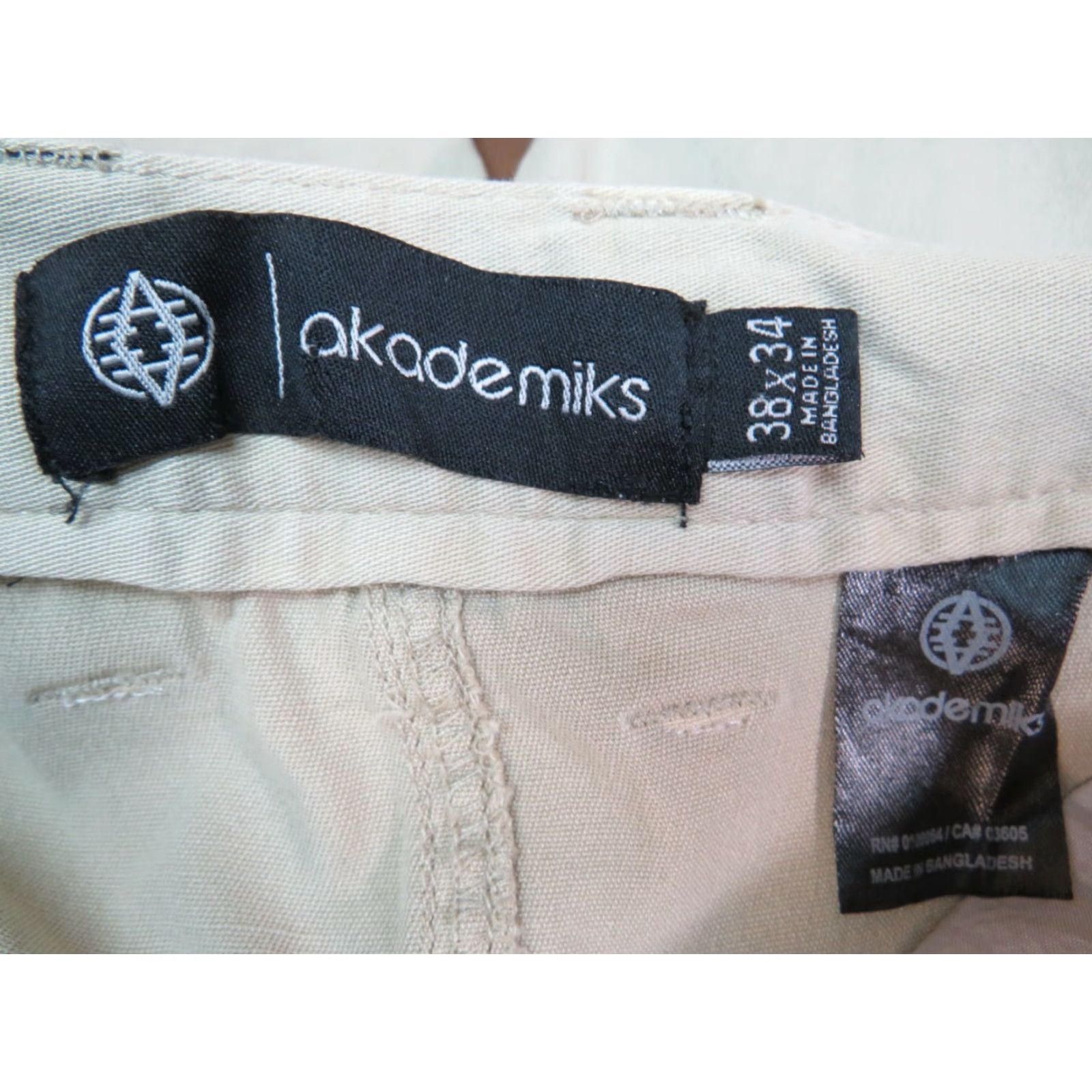 Dickies VINTAGE Akademiks Pants 38X34 Trouser Jeans White Striped Relaxed Straight Dickies 34 Inseam Mens Regular Belt Zipper Baggy Style Pants Size US 38 / EU 54 - 7 Thumbnail