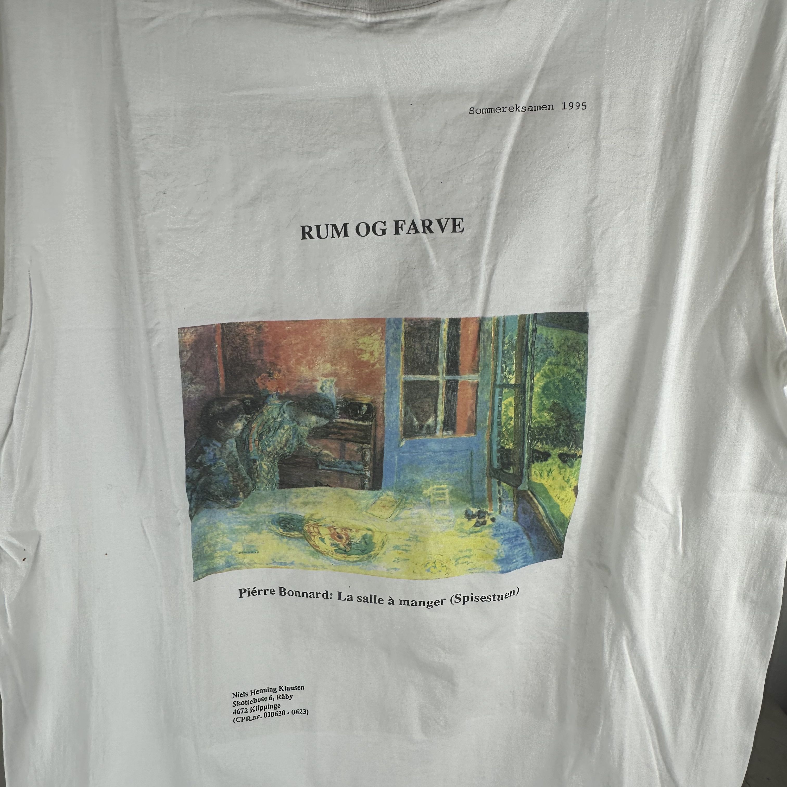 Vintage Vintage 1995 Pierre Bonnard The Dining Room Artwork T-shirt Size US M / EU 48-50 / 2 - 2 Thumbnail