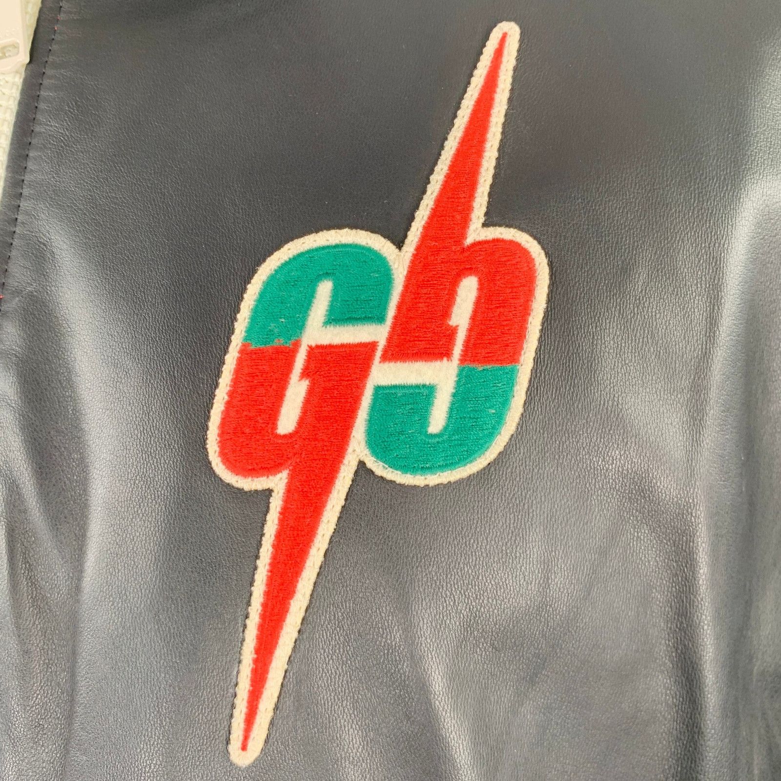 Gucci GUCCI Black Red Color Block Lambskin Leather Varsity Jacket Size US S / EU 44-46 / 1 - 3 Thumbnail