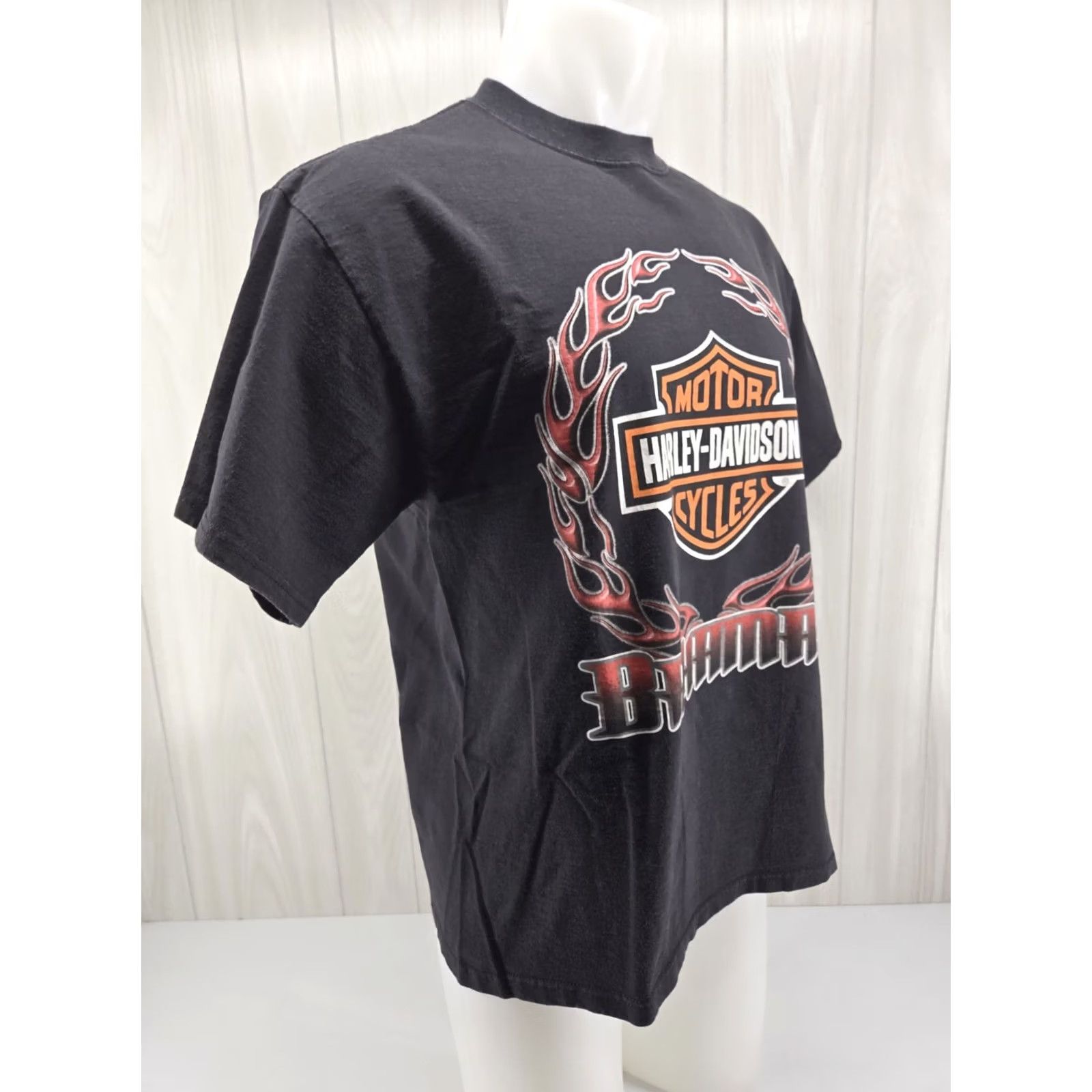 Harley Davidson Harley-Davidson Shirt Mens L Black Distressed Bahamas DBL Sided Graphic Print Large Shirt 2 Sided Cotton Short Sleeve Size US L / EU 52-54 / 3 - 7 Thumbnail