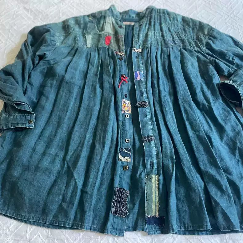 Kapital Blue-dyed linen coat