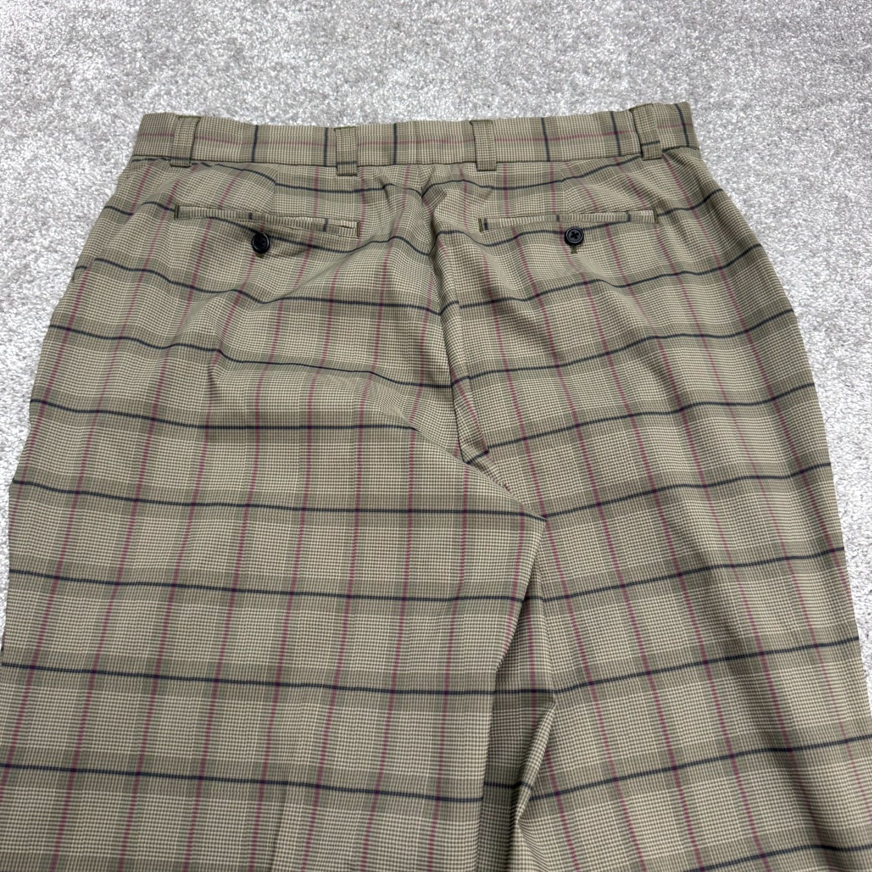 Cutter & Buck Cutter & Buck Drytec Plaid Golf Trouser Pants Womens 36x34 Brown Straight Leg Size 25" / US 0 / IT 36 - 5 Thumbnail