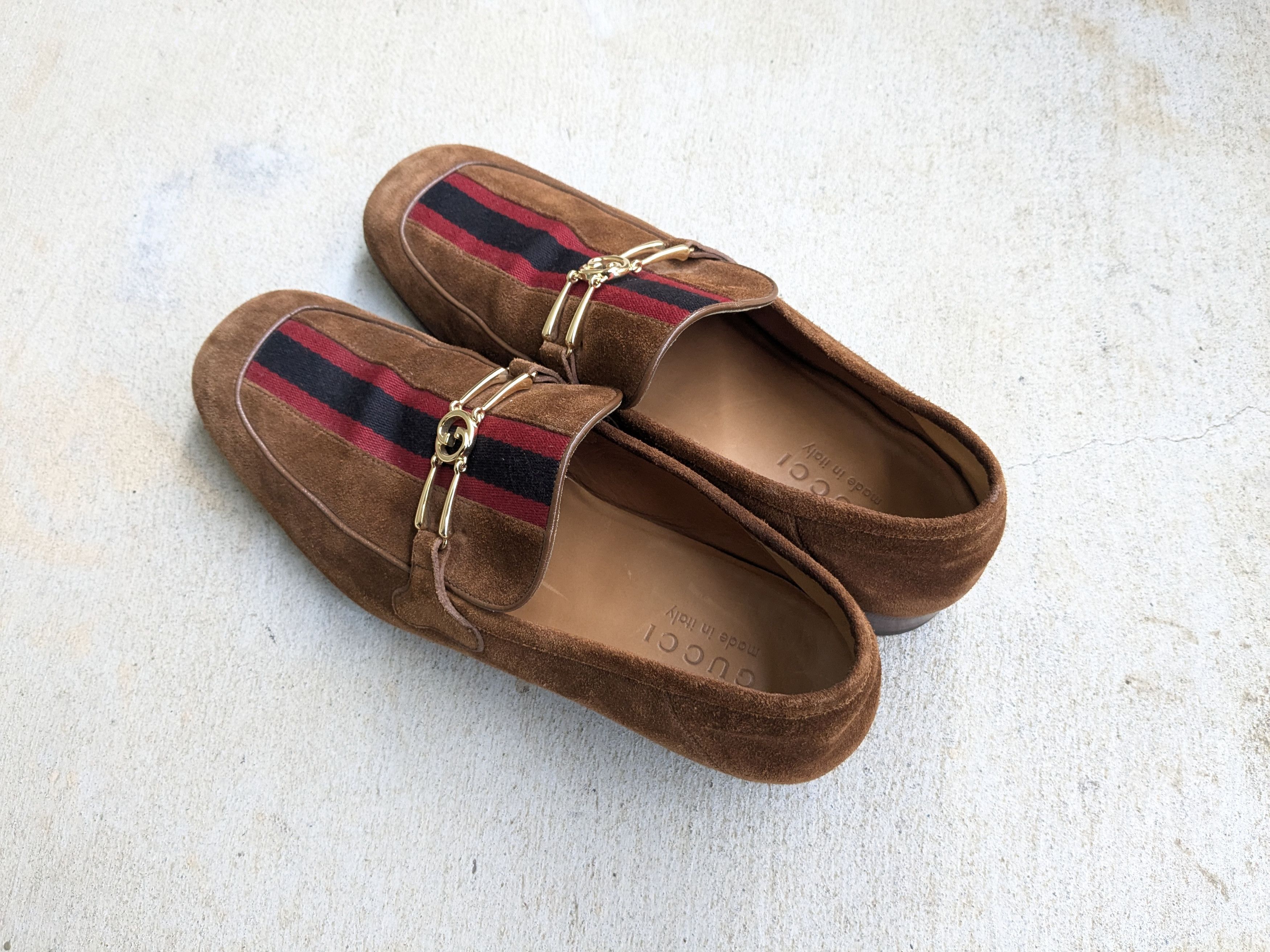 Gucci Gucci Interlocking G Loafers Brown Suede 9 Web Horsebit Size US 9 / EU 42 - 13 Thumbnail