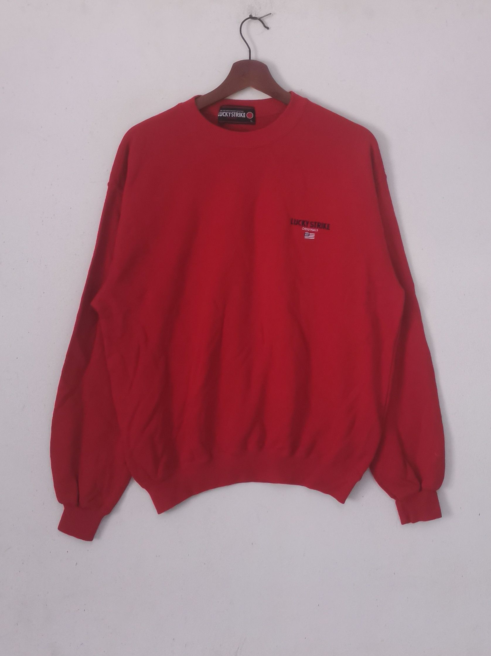 Lucky Brand × Sports Specialties Rare vintage Lucky strike sweatshirt red colour Size US L / EU 52-54 / 3 - 1 Thumbnail