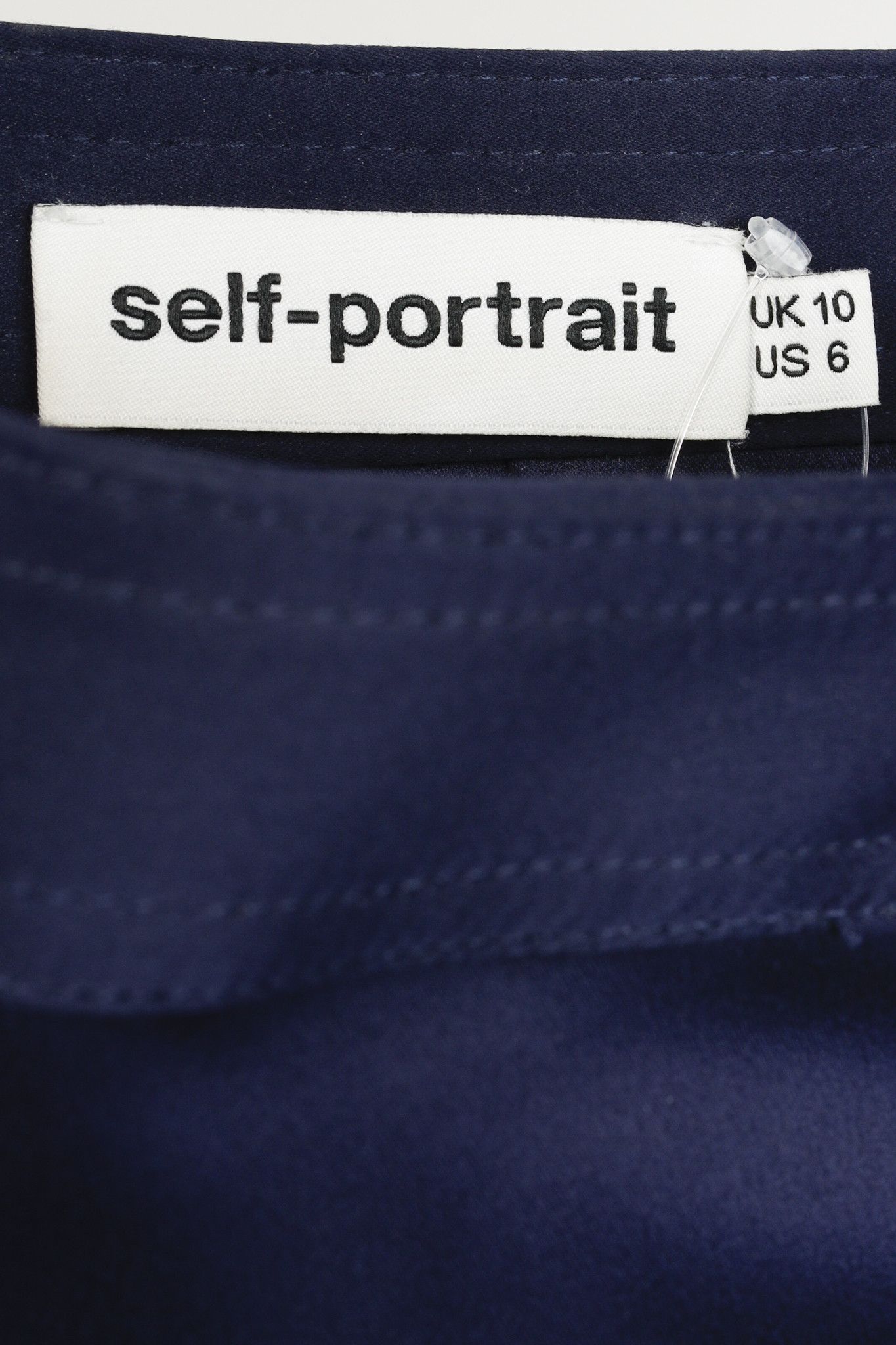 Self-Portrait Self-Portrait Navy Button Accent Lace Skirt Size 29" - 4 Thumbnail