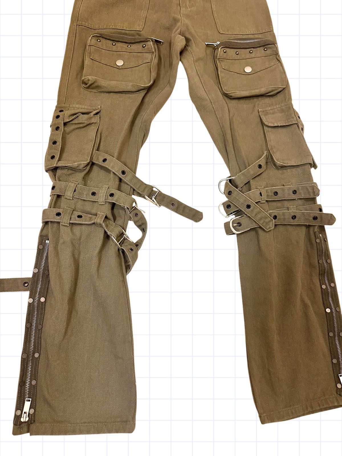 パンツ 00s archive bondage flare cargo pants Boneless Flared Bondage Cargo Pants – BLANK ARCHIVE