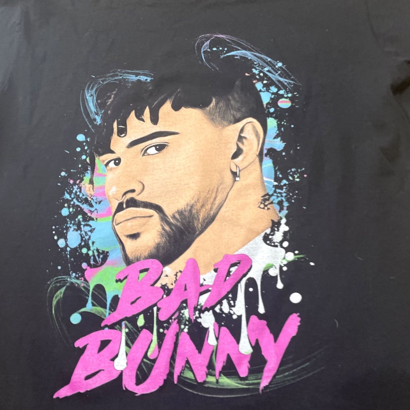 Pinko Bad Bunny T-Shirt Men M Black Pink Graphic Tee Short Sleeve Crew Hip Hop Size US M / EU 48-50 / 2 - 4 Thumbnail