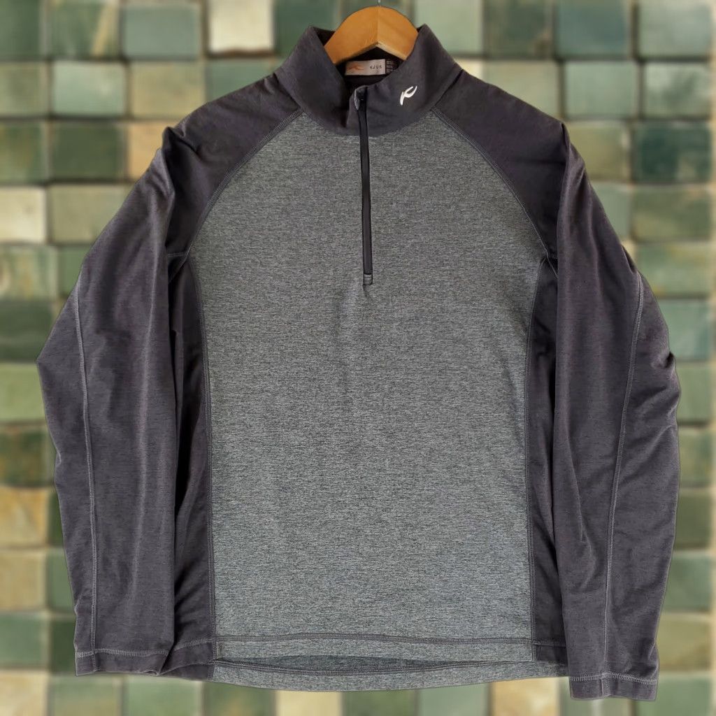 KJUS KJUS Curve 1/2 Zip 1/4 Zip Long Sleeve Pullover Shirt Performance Gray Mens L Shirt Size US L / EU 52-54 / 3 - 1 Thumbnail