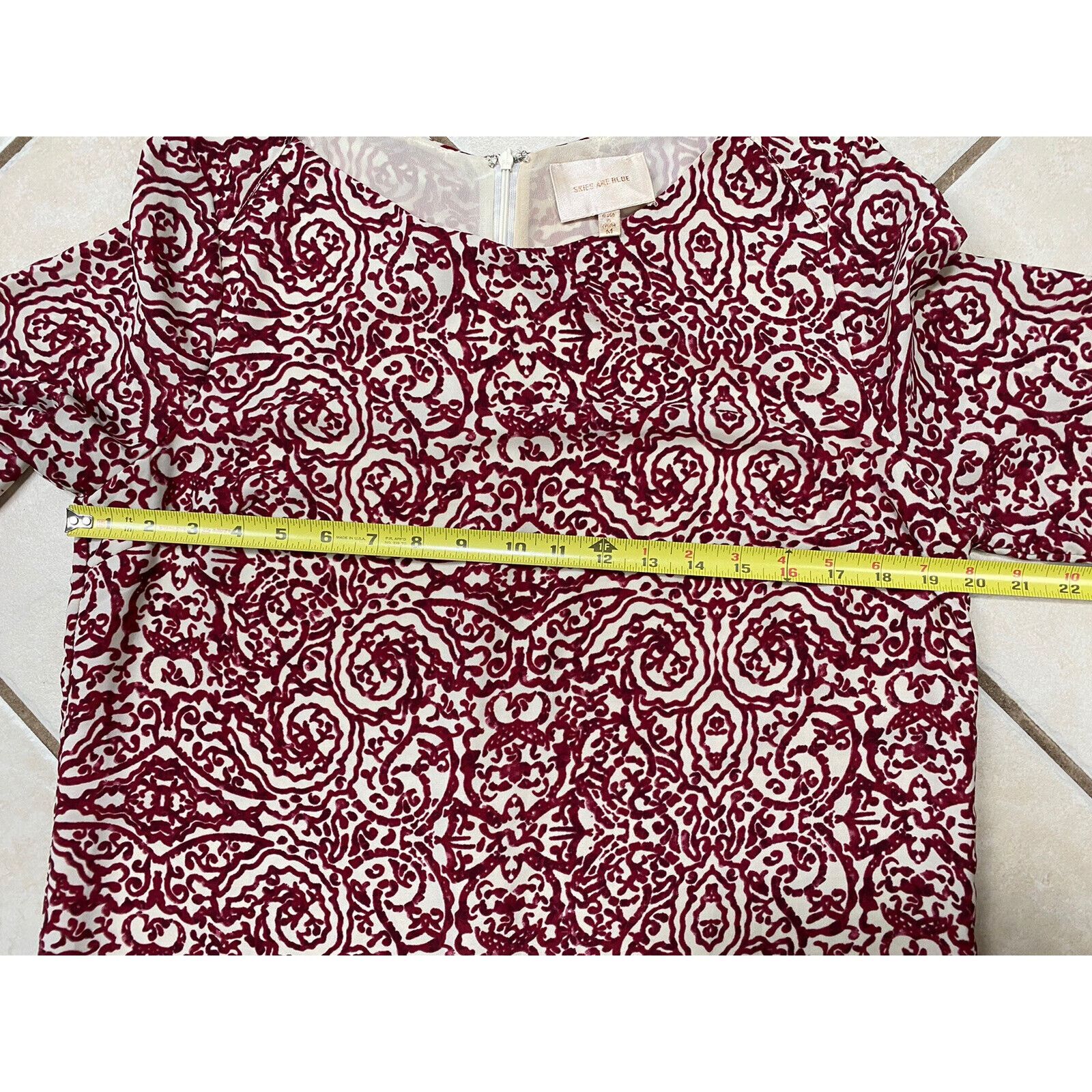 Other Skies Are Blue Shift Dress Boho Floral Tunic M 3/4 Sleeve Size M / US 6-8 / IT 42-44 - 13 Thumbnail