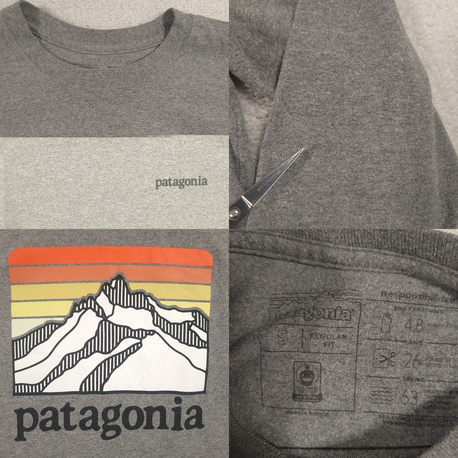 Patagonia Patagonia Shirt Adult S Gray Responsibili Tee Long Sleeve Sustainable Mens Shirt Size US S / EU 44-46 / 1 - 8 Thumbnail