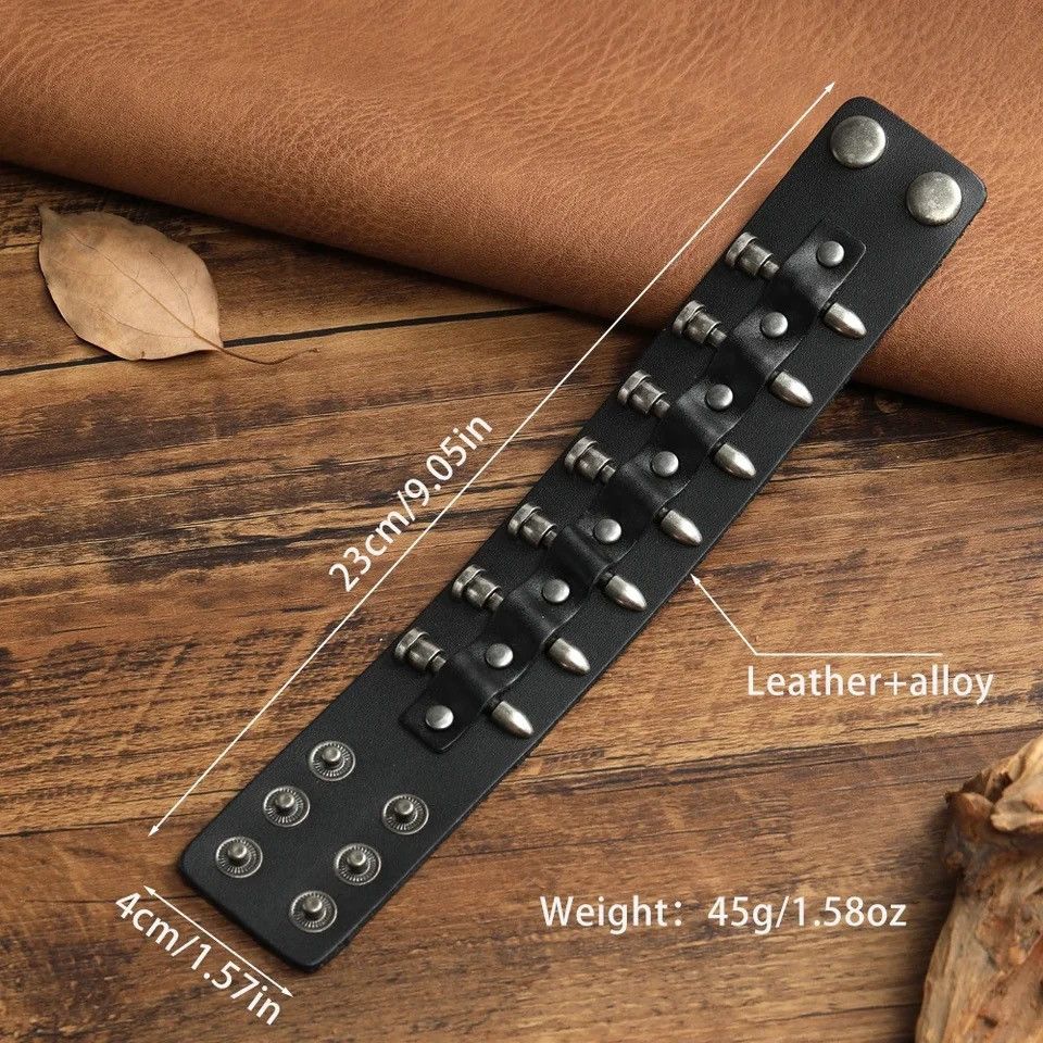 Jewelry Handmade Weave Genuine Leather Bracelet Size ONE SIZE - 4 Thumbnail