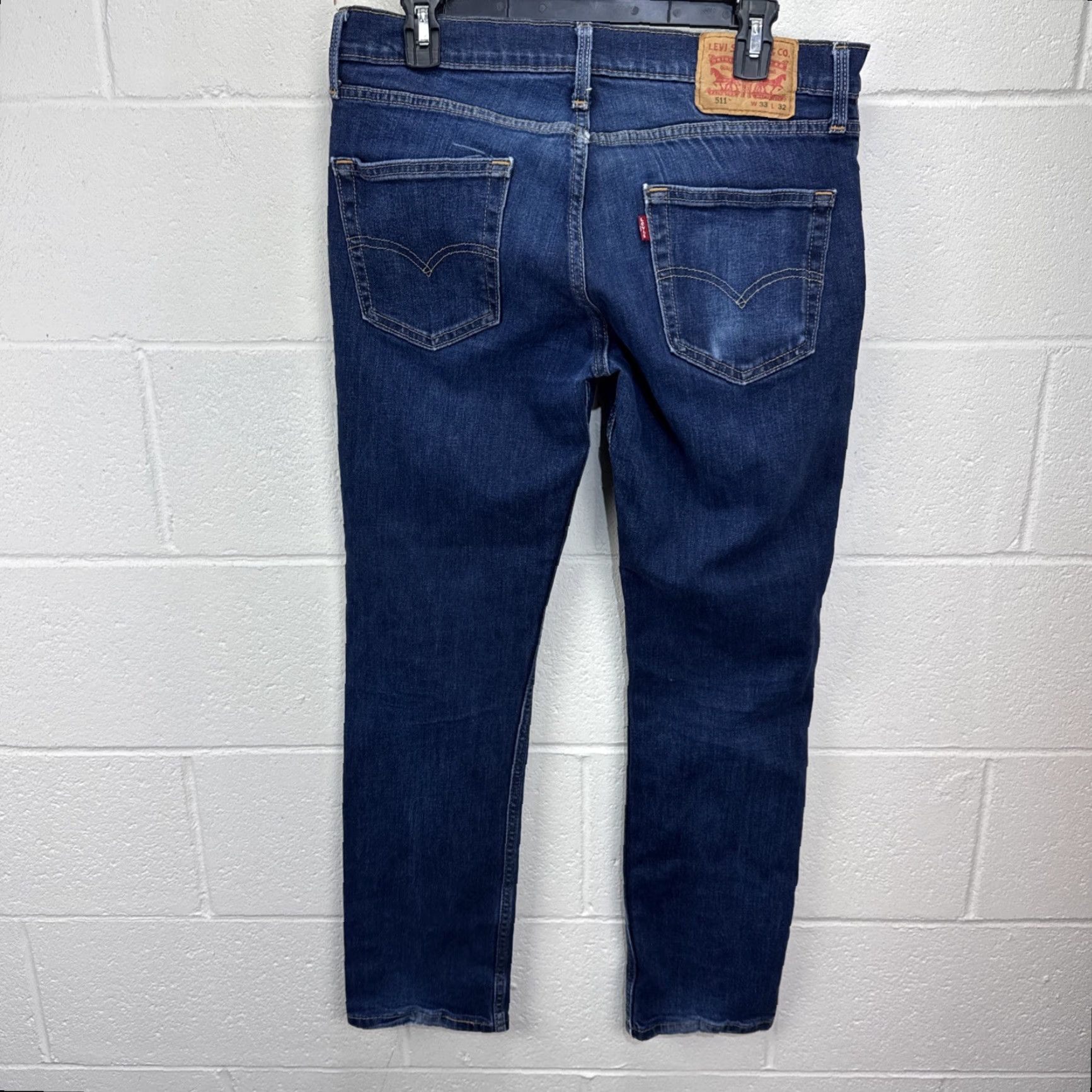 Levi's Levi's 511 Men's Skinny Jeans Cotton Blend Blue Size 33x32 5-Pocket Zip Regular Fit Size US 33 - 6 Thumbnail