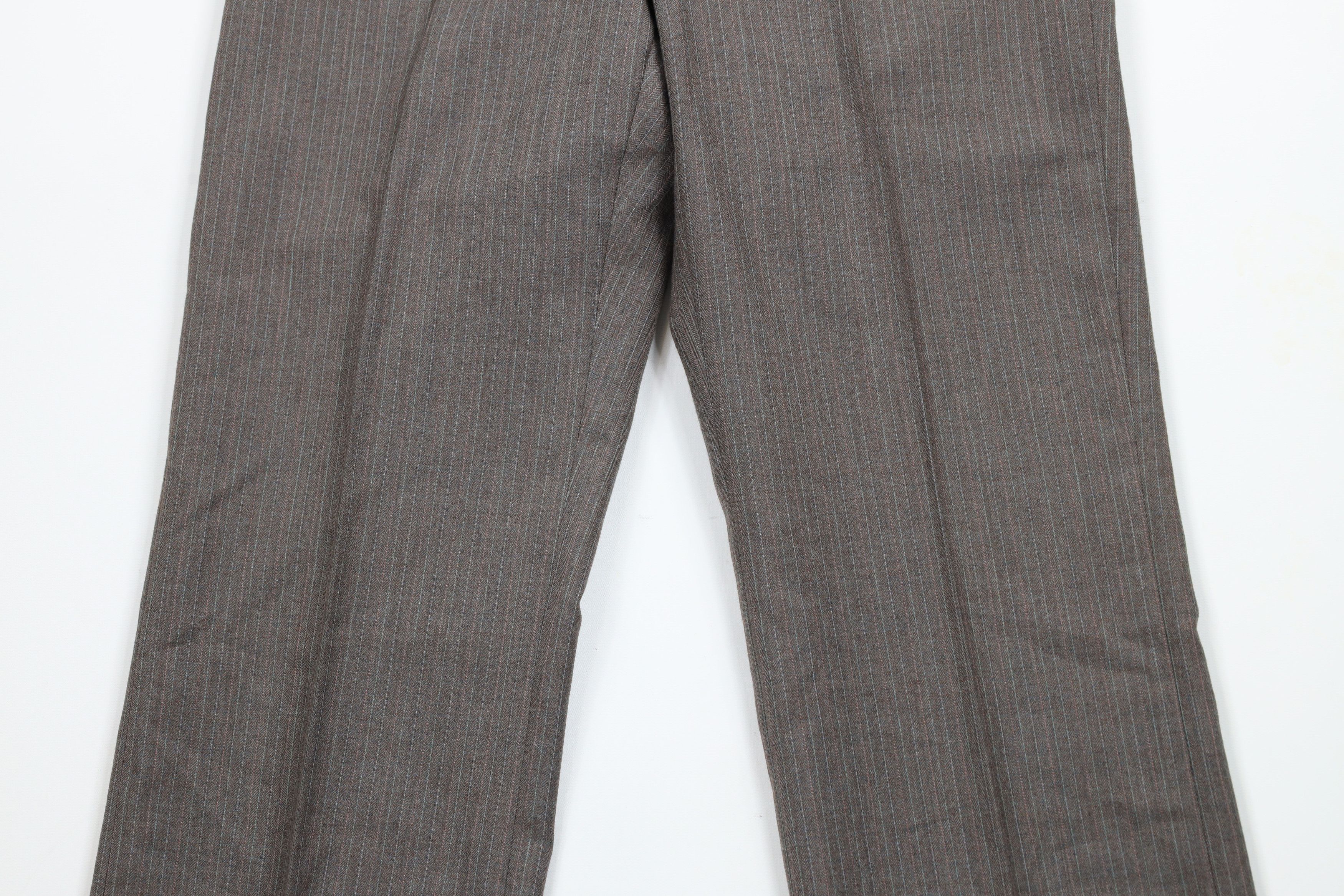 Vintage Vintage 70s Streetwear Pinstriped Wide Leg Flared Pants Size 28" / US 6 / IT 42 - 3 Thumbnail