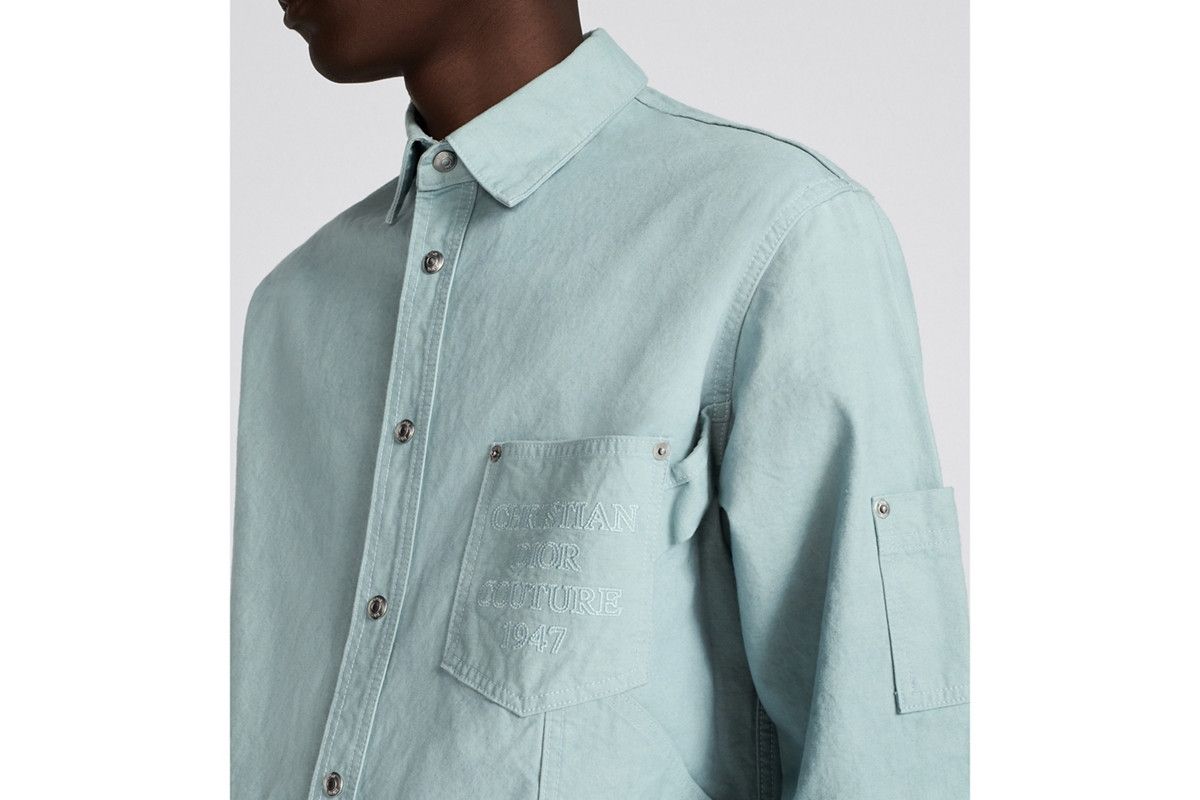 Dior o1bcso1str0226 Couture Overshirt in Blue Size US XL / EU 56 / 4 - 7 Thumbnail