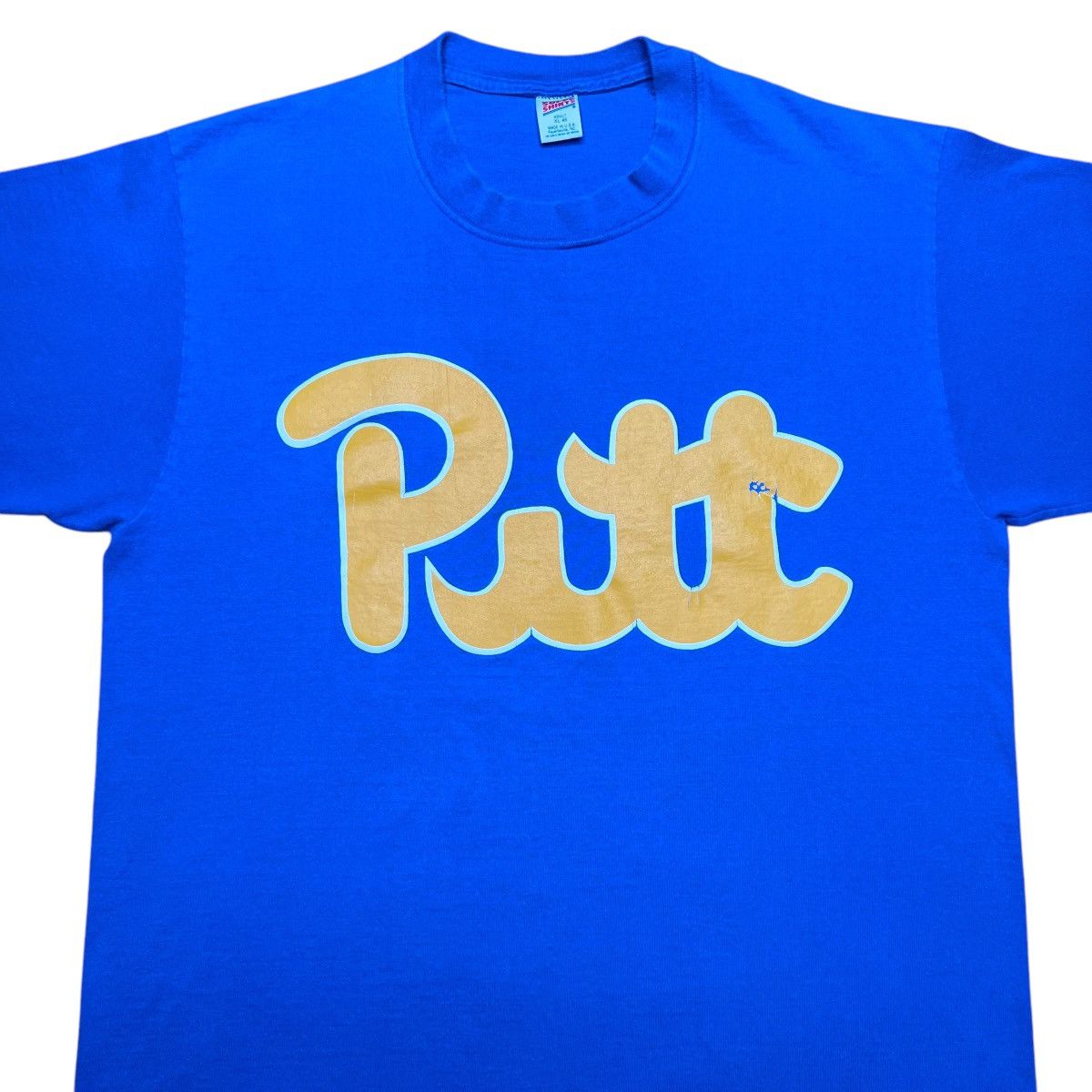 NCAA × Vintage Vintage 1990s NCAA University Of Pittsburg Pitt Soffe Tee Size US XL / EU 56 / 4 - 4 Thumbnail