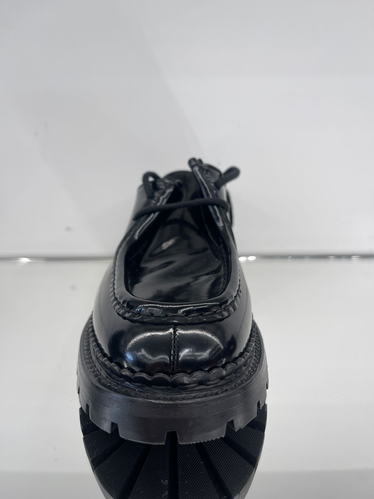 Saint Laurent Paris MALO derbies in glazed leather Size US 7 / EU 40 - 3 Thumbnail