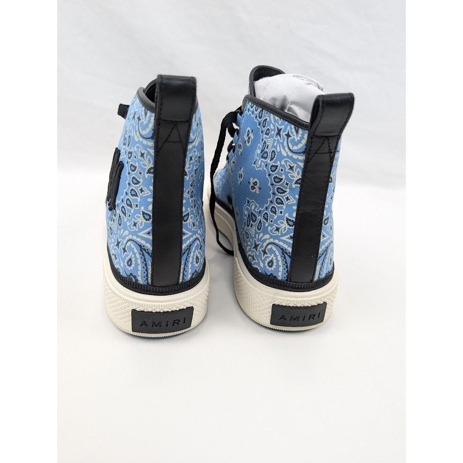 Amiri o1rshd1 Q:2 / Bandana Ma Court Hi-Top Sneakers Carolina Blue Size US 13 / EU 46 - 16 Thumbnail