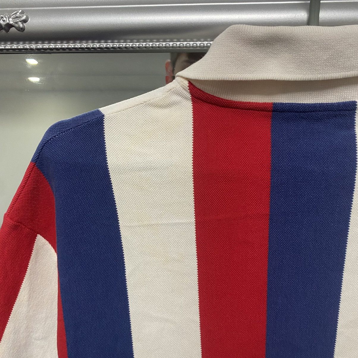 Gucci Vintage Gucci Polo Shirt Big Logo Tee Striped Size US L / EU 52-54 / 3 - 14 Thumbnail