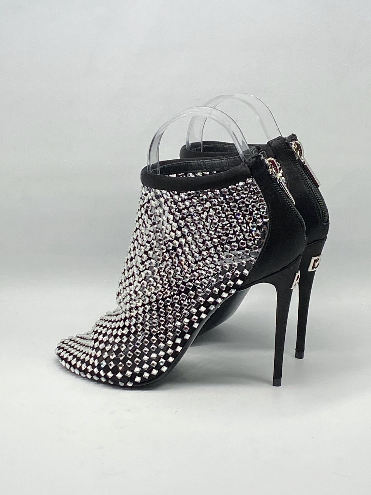 Dolce & Gabbana Dolce & Gabbana mesh crystal embellished satin pumps size 35 Size US 5 / IT 35 - 11 Thumbnail