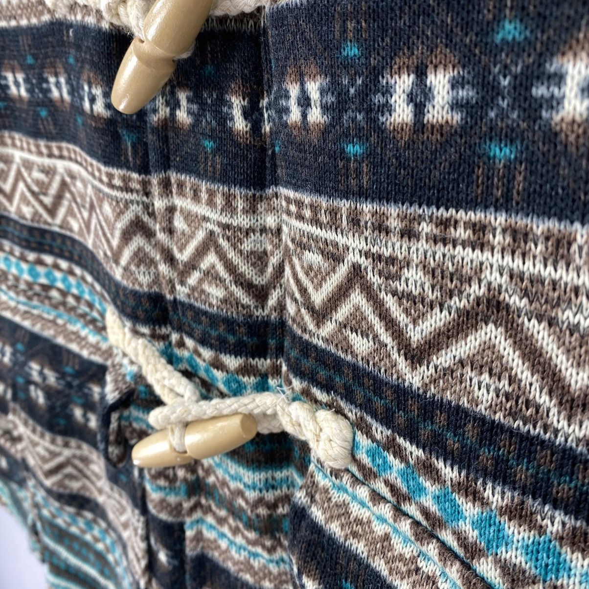 Japanese Brand Navajo Knitted Duffle Jacket Hoodie Size US S / EU 44-46 / 1 - 8 Thumbnail