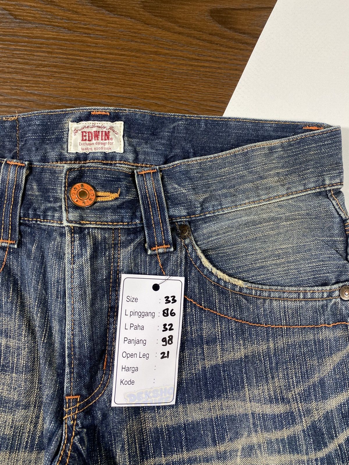 Edwin Vintage Edwin XU Jeans Pants Size US 33 - 4 Thumbnail