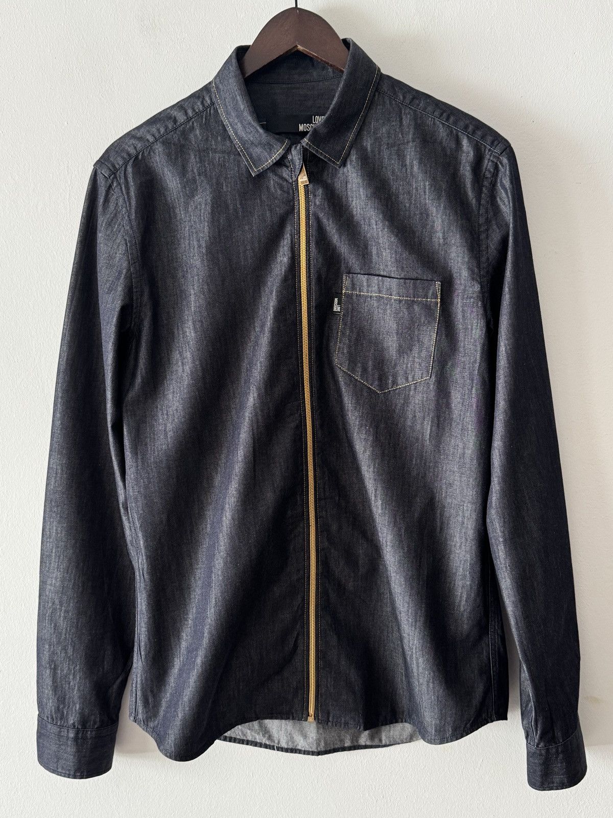Moschino 🔥🔥 Moschino Navy Denim Shirt Size US M / EU 48-50 / 2 - 1 Thumbnail