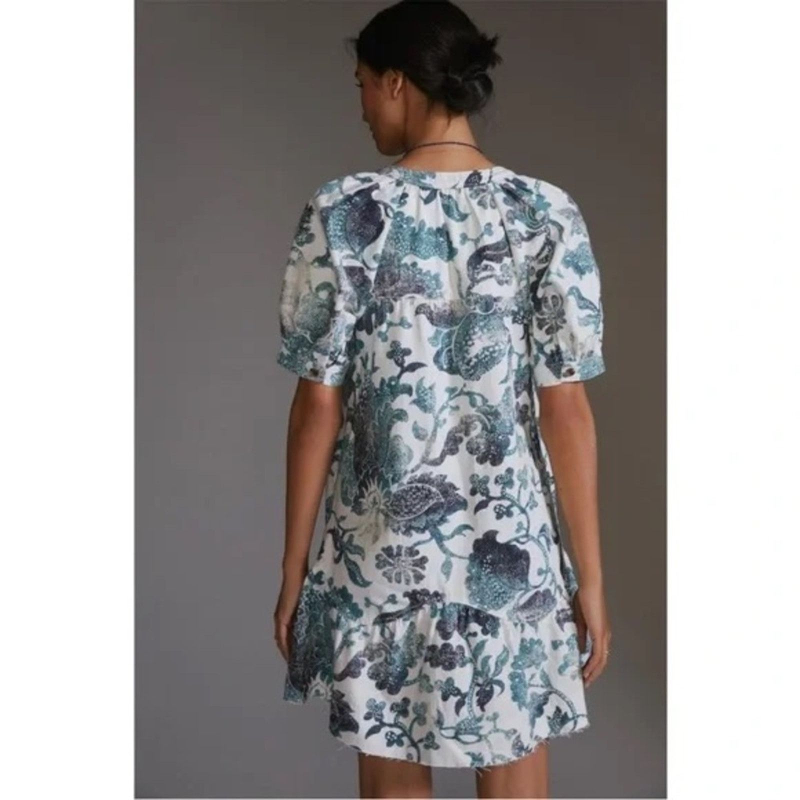 Anthropologie Anthropologie Pilcro Linen Puff Sleeve Tunic Dress Womens S Size S / US 4 / IT 40 - 4 Thumbnail