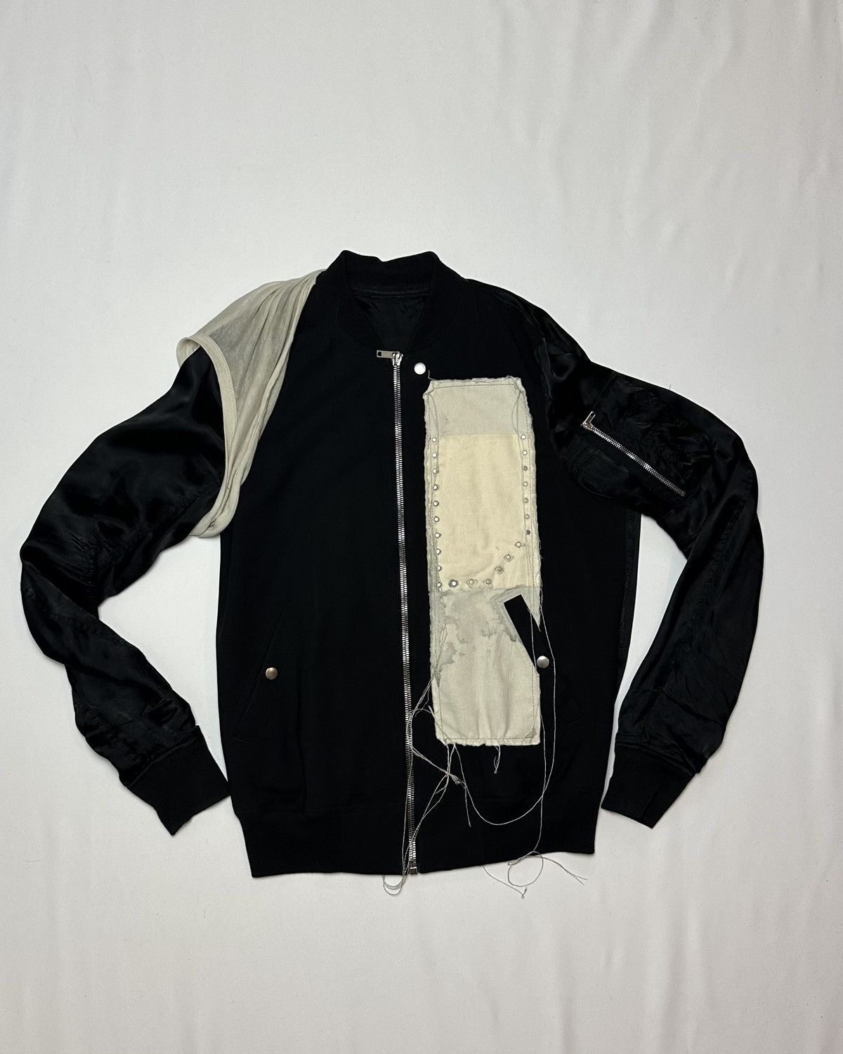 image of Rick Owens Main Line Runway Sample Bomber Jacket Fw 19 in Black, Men's (Size Medium)