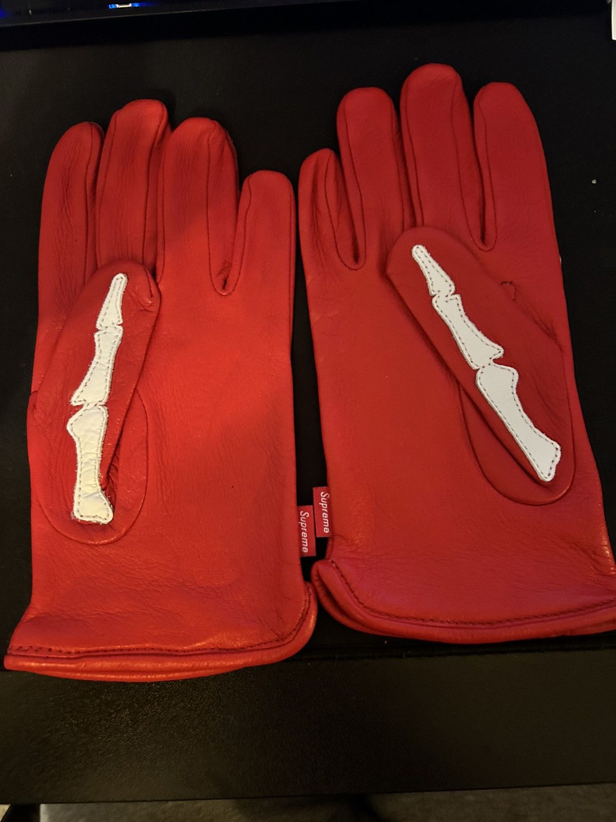 Supreme x Vanson Leathers Xray Bones gloves