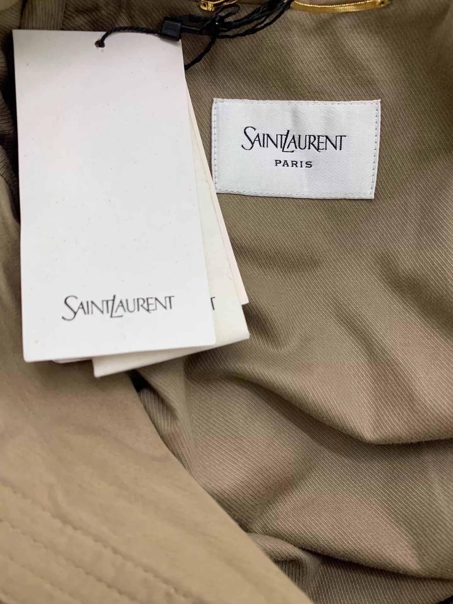Yves Saint Laurent YSL Khaki Oversized Jacket 34 Size XXS / US 00 / IT 34 - 4 Thumbnail